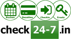Check 24-7.in - Buchen, bezahlen, Checkin und Schlüsselersatz