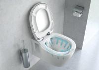 Das Connect WC von Ideal Standard kommt ohne den umlaufenden Spülrand aus. Um darauf verzichten zu können, wurde eine spezielle Spültechnik entwickelt, die eine optimale Reinigung des Beckens ermöglicht. Bild: tdx/Ideal Standard