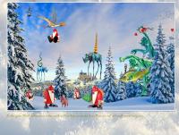 Weihnachtsmänner im Phantasiewald - Kunst von Gero Feldmann*