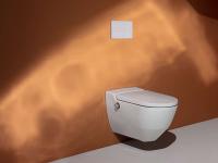 Upgrade zum herkömmlichen WC: Das Dusch-WC Cleanet Navia überzeugt mit einfachen, intuitiv nutzbaren Funktionen, die sich auf den Kernnutzen der WC-Hygiene mit Wasser konzentrieren. / Bildquelle: Beide Laufen