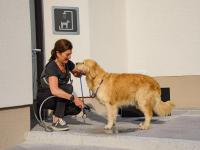 Hoteleigentümerin Birgit Maier nutzt die neue Hundedusche mit Handtuchservice / Bildquelle: Alle Hotel Gut Brandlhof