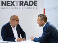 Nicolaus Gedat und Philipp Ferger am Nextrade-Infostand der Tendence zum Launch im Juni 2019 / Bildquelle: Messe Frankfurt