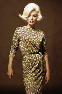 Mariyln Monroe im grünen Kleid, Modefoto