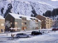 In Dieni/Sedrun soll ein neuer Dorfteil entstehen.(Rendering)  / Bildquelle: Andermatt Swiss Alps AG