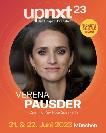 Verena Pausder eröffnet das upnxt23 - Hospitality Festival