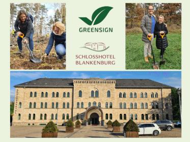 Schlosshotel Blankenburg und GreenSign forsten auf